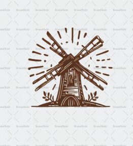 Rustikale Windmühle